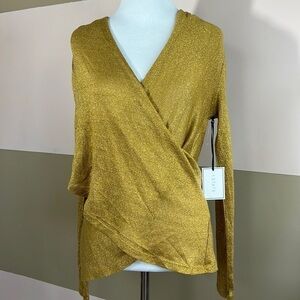 1.State Long Sleeve Cross Front Shirt XS